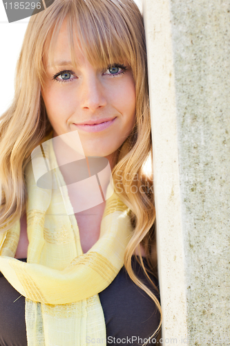 Image of Beautiful Caucasian woman outdoor