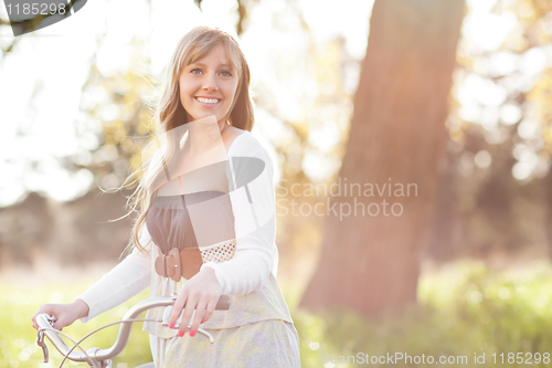 Image of Beautiful Caucasian woman outdoor