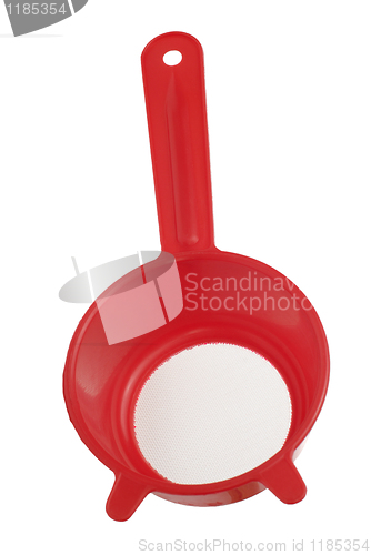 Image of Red plastic colander