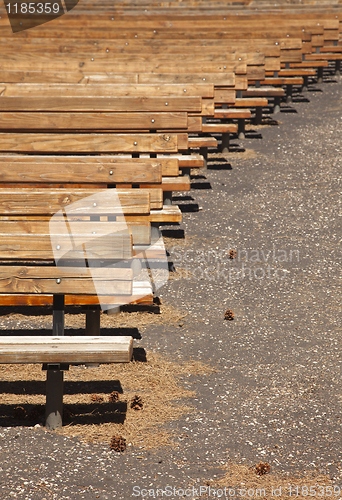 Image of Outdoor Wooden Amphitheater Seating Abstract