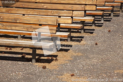 Image of Outdoor Wooden Amphitheater Seating Abstract