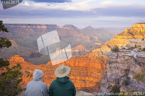 Image of Couple Enjoying Beautiful Grand Canyon Landscape