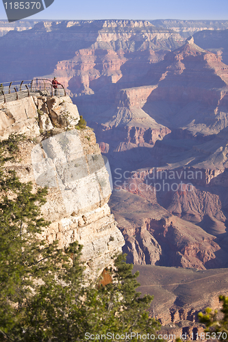 Image of Woman Enjoys the Beautiful Grand Canyon Landscape View