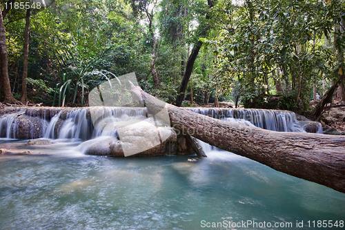 Image of beautiful waterfall cascades