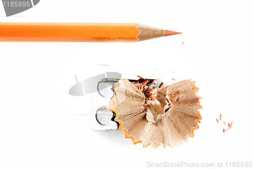 Image of Pencil and sharpener