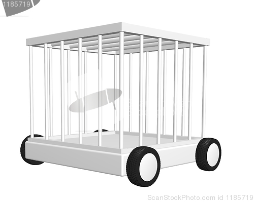 Image of cage on wheels