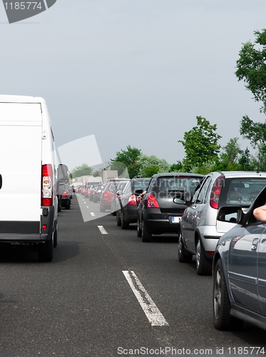 Image of Traffic jam before rain