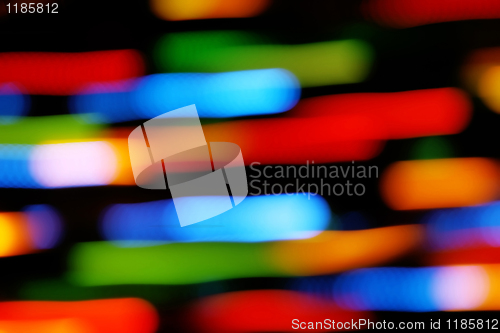 Image of blurred colored lights