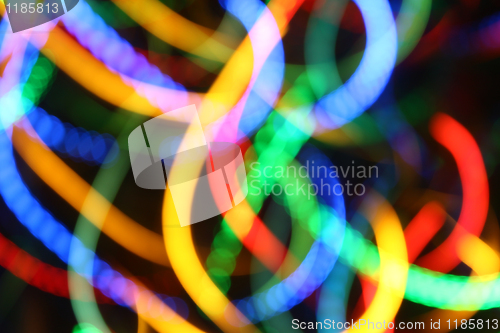 Image of blurred color lights