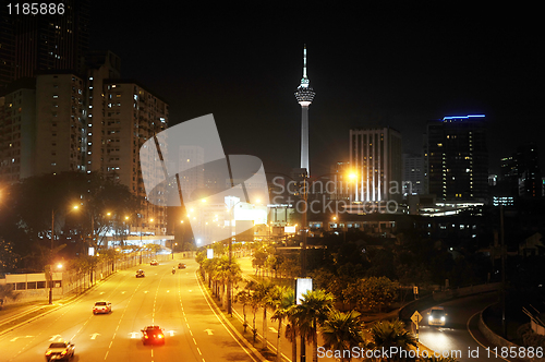 Image of night view of Kuala Lumpur downtown 