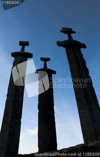 Image of sword in the mountains