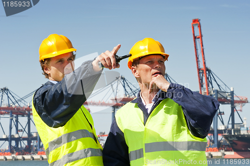 Image of Harbor workers