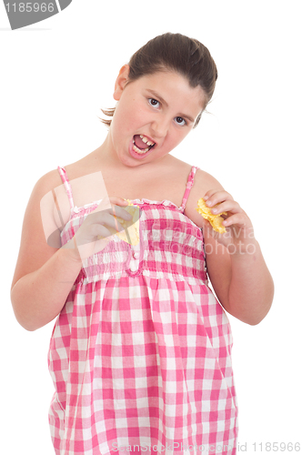 Image of Girl eating chips