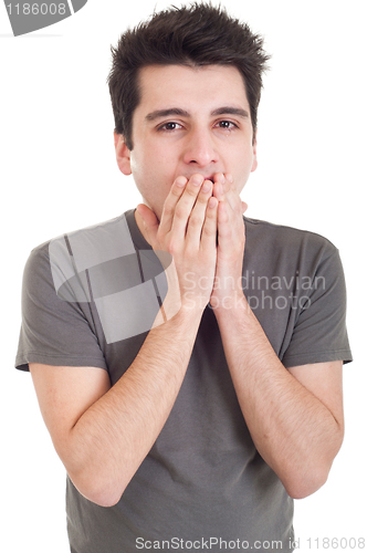 Image of Man yawning 