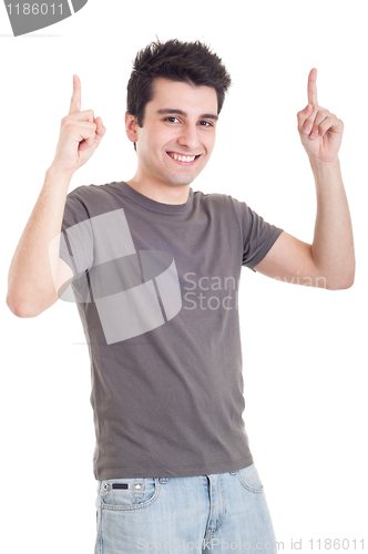 Image of Man pointing up