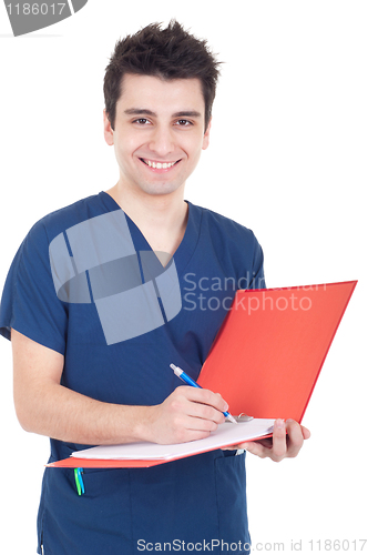 Image of Doctor making a note