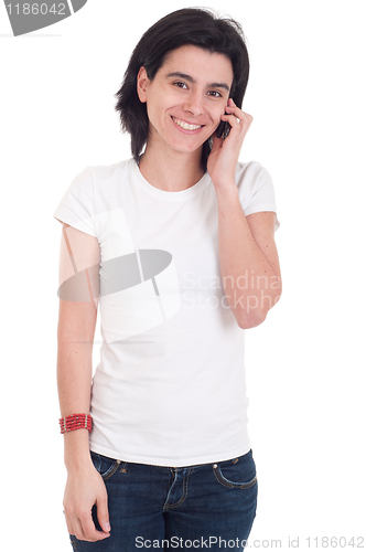 Image of Casual woman on the phone