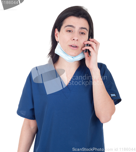 Image of Doctor talking on the phone