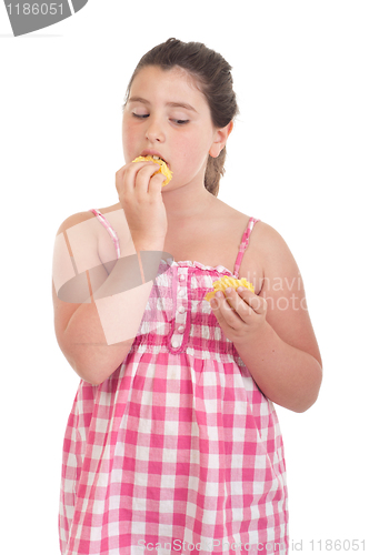 Image of Girl eating chips