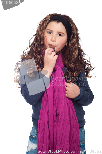 Image of Little girl with ice cream