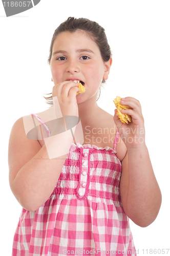 Image of Girl eating chips