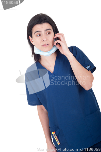 Image of Doctor talking on the phone