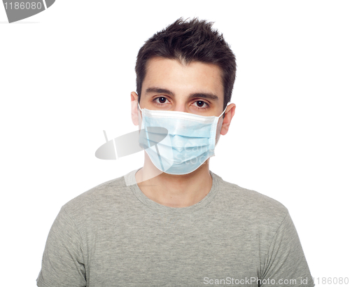 Image of Casual man in protective mask