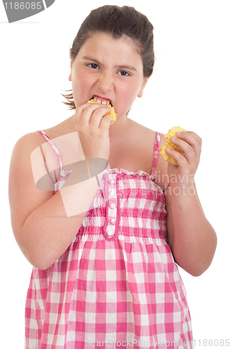Image of Girl eating chips