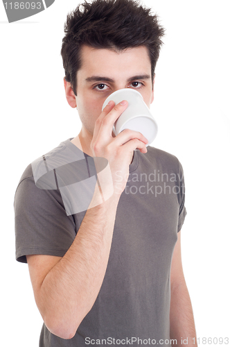Image of Man having coffee
