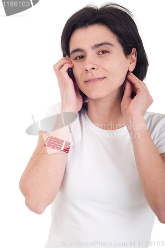 Image of Casual woman on the phone