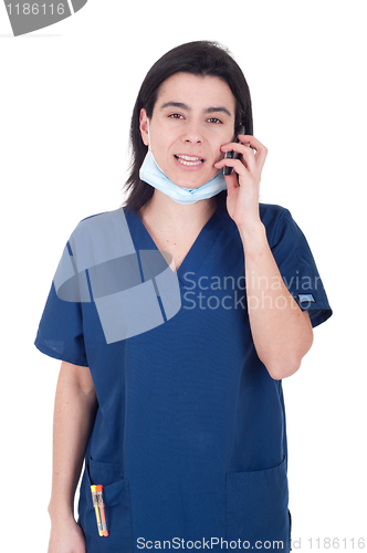Image of Doctor talking on the phone