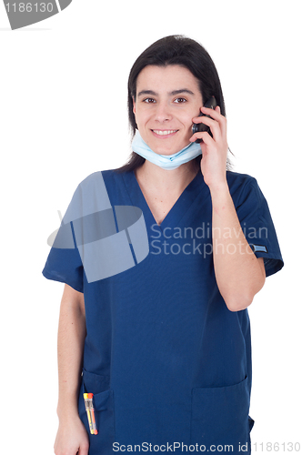 Image of Doctor talking on the phone