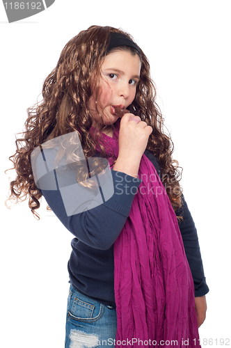 Image of Little girl with ice cream