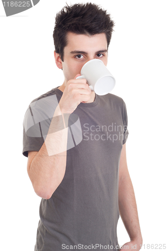 Image of Man having coffee