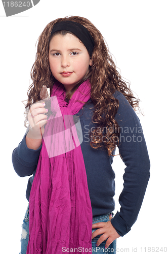 Image of Little girl with ice cream