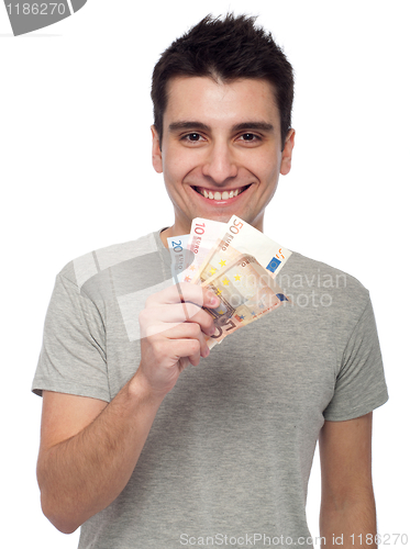 Image of Man holding money