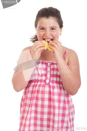 Image of Girl eating chips