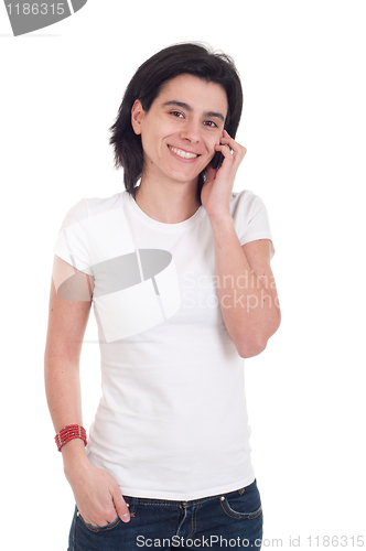 Image of Casual woman on the phone