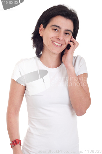 Image of Casual woman on the phone
