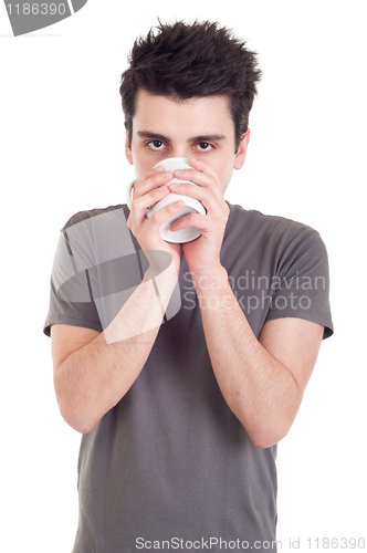 Image of Man having coffee