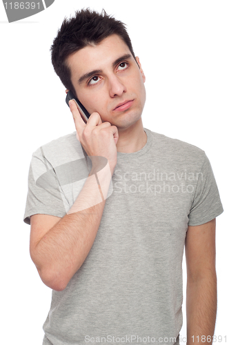 Image of Worried man on the phone