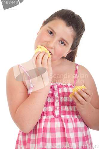 Image of Girl eating chips