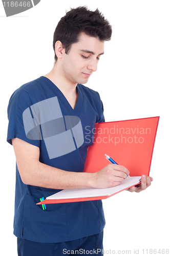 Image of Doctor making a note