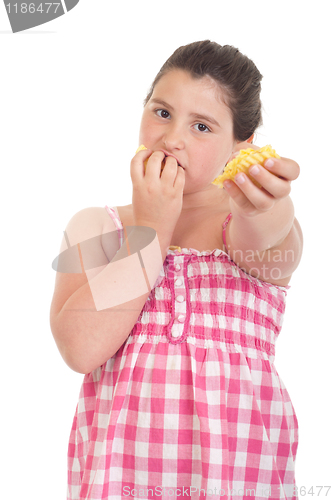 Image of Girl offering chips