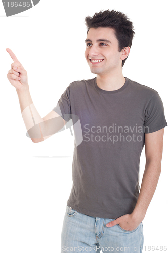 Image of Man pointing up