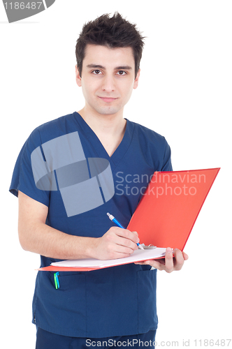 Image of Doctor making a note