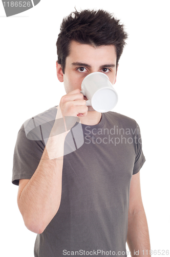 Image of Man having coffee