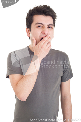 Image of Man yawning 