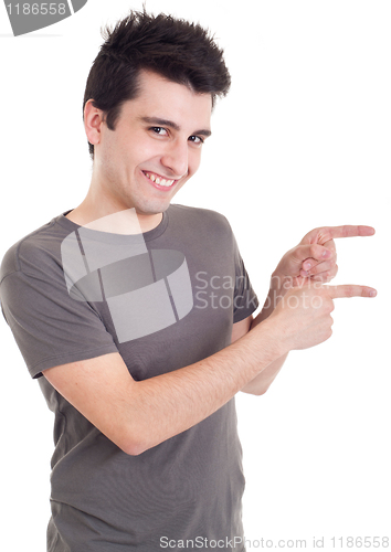 Image of Man pointing right