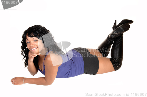 Image of Girl in shorts and boots 6.